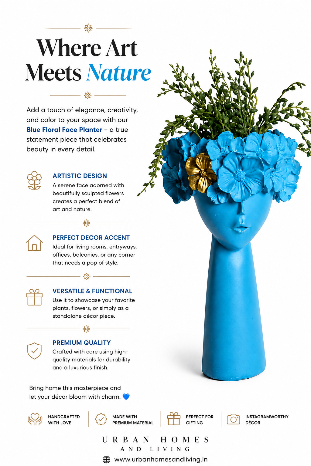 Face Art Flower Vase