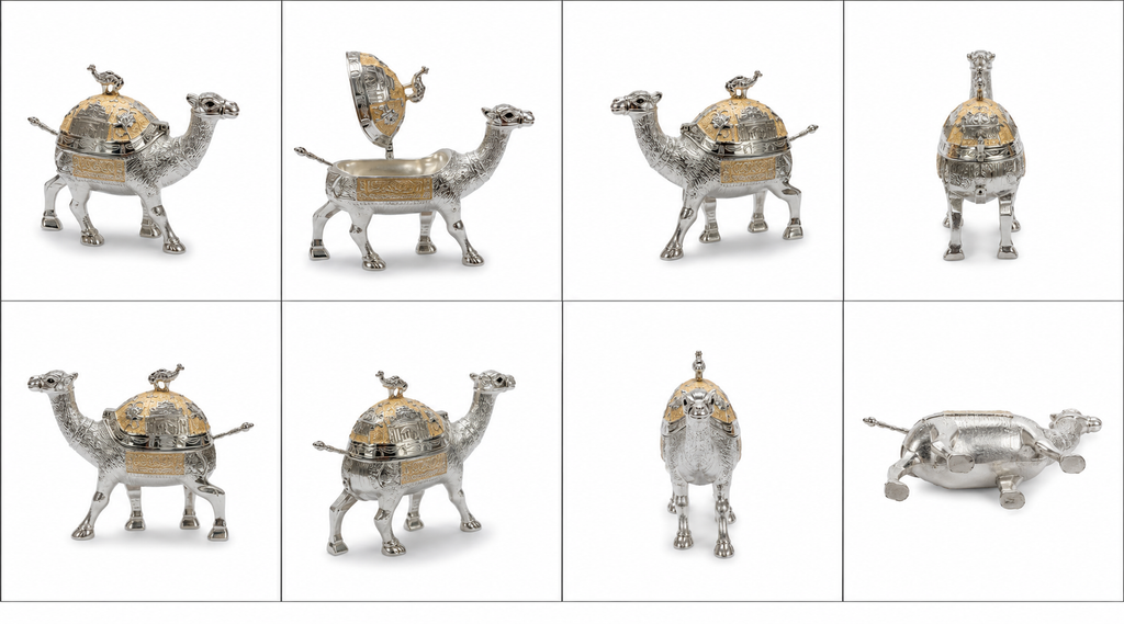 German Silver-Camel Serving Pot
